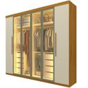 Ver mais imagens de Guarda Roupa Casal Cumaru 6 Portas com 4 Portas Reflecta com LED Yescasa