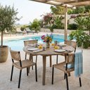 Ver imagem 5 de Kit 4 Cadeiras Jardim Corda Náutica Alumínio Luxo Premium Varanda Área Externa :Areia