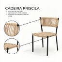 Ver imagem 2 de Kit 4 Cadeiras Jardim Corda Náutica Alumínio Luxo Premium Varanda Área Externa :Areia