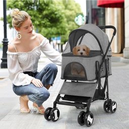 Carrinho Gato Cao Cachorro Pet Passeio Berço Moises Removivel Transporte Seguro Confortavel Animal D - 16