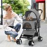 Carrinho Gato Cao Cachorro Pet Passeio Berço Moises Removivel Transporte Seguro Confortavel Animal D - 16
