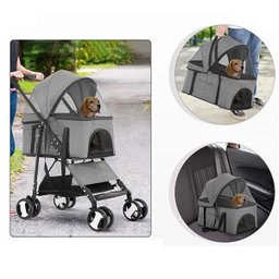 Carrinho Gato Cao Cachorro Pet Passeio Berço Moises Removivel Transporte Seguro Confortavel Animal D - 8