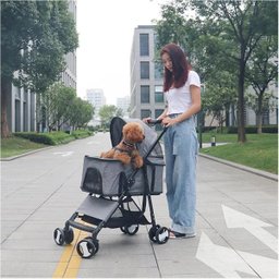Carrinho Gato Cao Cachorro Pet Passeio Berço Moises Removivel Transporte Seguro Confortavel Animal D - 17