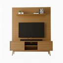 Ver imagem 2 de Rack com Painel para TV até 75 Polegadas com Pés em Madeira Maciça MDF 210cmx180cm Origem Marrom