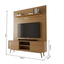 Ver imagem 3 de Rack com Painel para TV até 75 Polegadas com Pés em Madeira Maciça MDF 210cmx180cm Origem Marrom