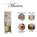 Ver imagem 2 de Aparador para Sala Buffet Mônaco e Cristaleira Marina Cumaru Opala - Madetec