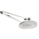 Ver imagem 1 de Escumadeira com Pegador para Fritura Inox 28cm Lyor Cozinha Multiuso Pastel Batata Frita