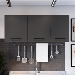 Armário Aéreo Modulado 3 Porta Juruti CabeCasa MadeiraOriginals - 1 Armário Aéreo Modulado 3 Porta Juruti CabeCasa MadeiraOriginals - 1