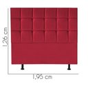 Ver imagem 2 de Cabeceira Estofada Cama Box Casal King 195cm Espanha Corino Vermelho- Mabe Magazine