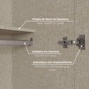 Ver imagem 6 de Guarda-Roupa Casal 6 Portas 4 Gavetas Nova York Espresso Móveis Cinza