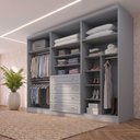 Ver mais imagens de Guarda-Roupa Casal 6 Portas 4 Gavetas Nova York Espresso Móveis Cinza