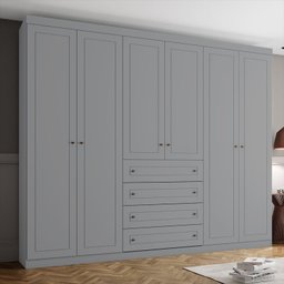 Guarda Roupa Casal Nova York 6 Portas 4 Gavetas Espresso Móveis - 1