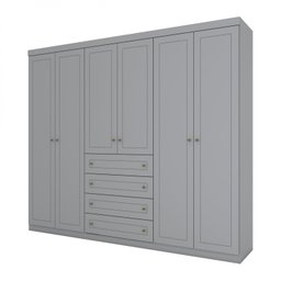 Guarda Roupa Casal Nova York 6 Portas 4 Gavetas Espresso Móveis - 2