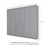 Guarda Roupa Casal Nova York 6 Portas 4 Gavetas Espresso Móveis - 3