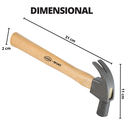 Ver imagem 3 de Martelo de Aço com Unha Tamboreado N° 25 Durín