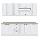 Ver imagem 1 de Cozinha Modulada 10 Pecas 240 Cm Ce792 Americana Branco Calcare Henn