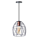 Ver imagem 1 de Lustre Pendente Aramado Bala 23 Cm Decorações Cor: Preto