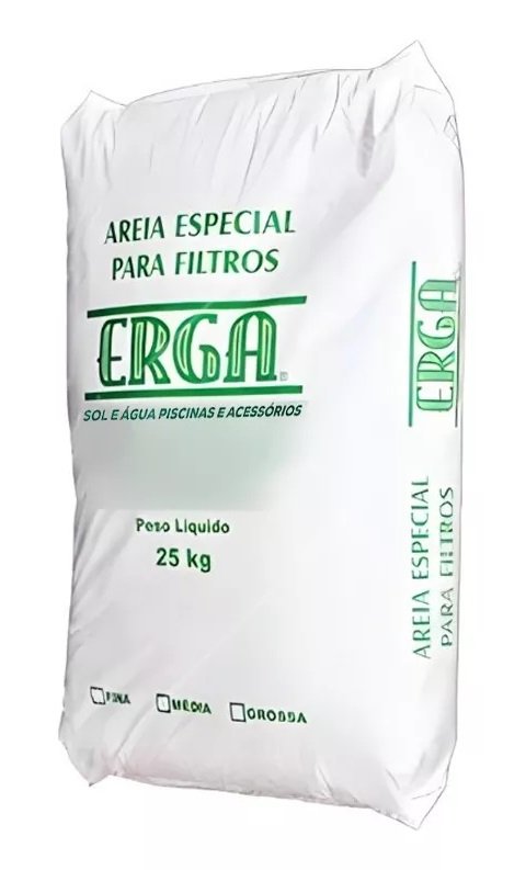 Areia Especial para Filtros Media Fardo 25kg Erga