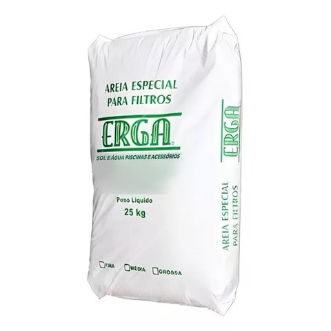 Areia Especial para Filtros Media Fardo 25kg Erga