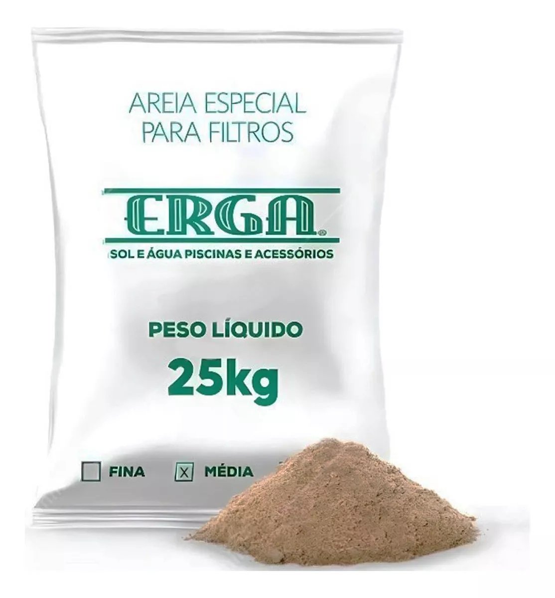 Areia Especial para Filtros Media Fardo 25kg Erga - 2