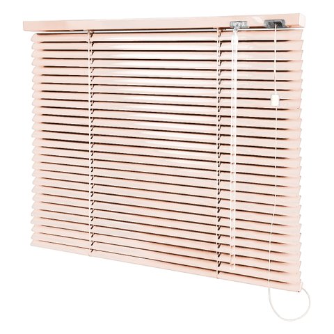 Persiana Horizontal Rosa Salmão - 1,00m Larg X 1,80m Alt - Alumínio 25mm - Persianet