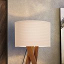 Ver imagem 3 de Luminária Abajur Tripé de Chão Paris Retrô Moderna Bivolt - Bege