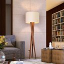 Ver imagem 1 de Luminária Abajur Tripé de Chão Paris Retrô Moderna Bivolt - Bege