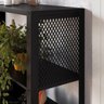 Aparador 130 Cm Estilo Industrial 2 Prateleiras Telado 1021 Preto Pp - 5