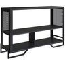 Aparador 130 Cm Estilo Industrial 2 Prateleiras Telado 1021 Preto Pp - 1