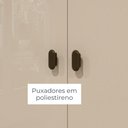 Ver imagem 5 de Guarda-Roupa Encanto Compacto com Pés Retrô - Cinamomo Off White - Madetec