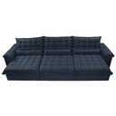 Ver imagem 5 de Sofá Retrátil e Reclinável 4,12m com Molas Ensacadas Cama inBox Aconchego Tecido Velusoft Azul
