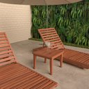 Ver imagem 2 de Conjunto 2 Espreguiçadeiras Madeira Maciça Roma 