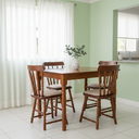 Ver imagem 1 de Conjunto Sala de Jantar 4 Lugares Madeira Maciça Dalas Imbuia Ecomóveis Marrom