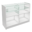 Ver imagem 2 de Balcão De MDF Com Vidro Para Loja 125x95x45 cm Comac - Branco/Teka