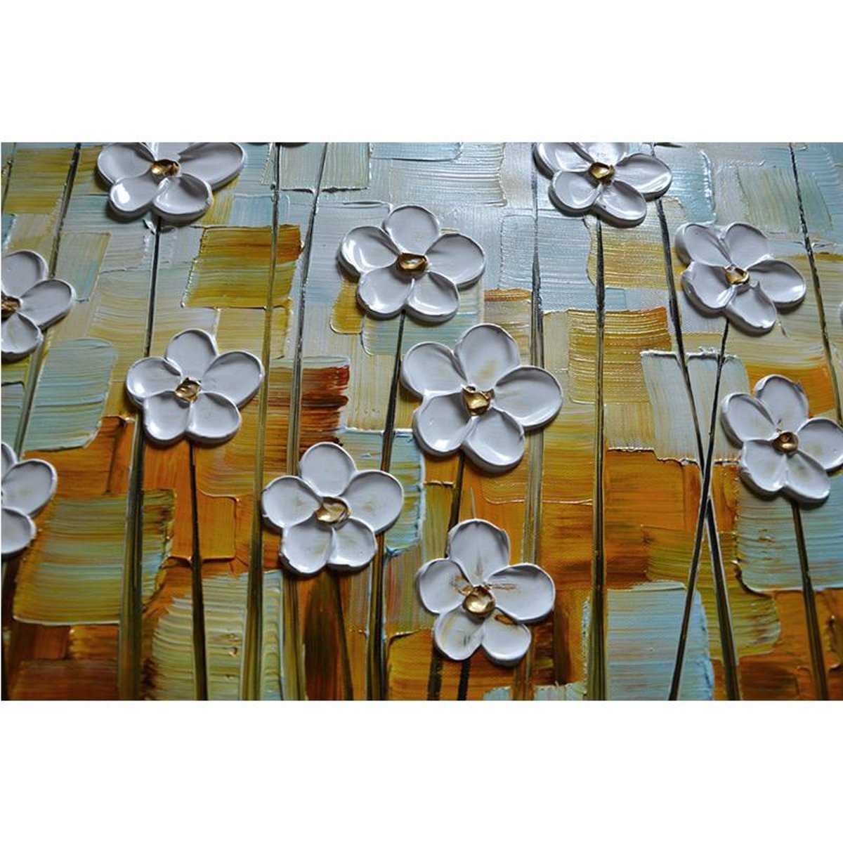 Quadro Pintura Tela d'água prova desaparecer nunca flor 5442: 60cm (A) x 120cm (L) - 4