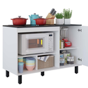 Ver imagem 7 de Balcão para Cooktop 1 Porta 3 Nichos Cook Branco/Preto Tx