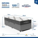 Ver imagem 3 de Cama Box Baú com Colchão Ortobom de Espuma D33 Airtech 100 Solteiro 78 Cm
