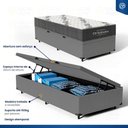 Ver imagem 5 de Cama Box Baú com Colchão Ortobom de Espuma D33 Airtech 100 Solteiro 78 Cm