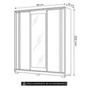 Ver imagem 4 de Guarda Roupa Casal 195cm 3 Portas Darlan Freijó/Off Z17 - Mpozenato