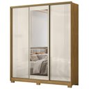 Ver imagem 2 de Guarda Roupa Casal 195cm 3 Portas Darlan Freijó/Off Z17 - Mpozenato