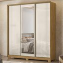 Ver imagem 1 de Guarda Roupa Casal 195cm 3 Portas Darlan Freijó/Off Z17 - Mpozenato