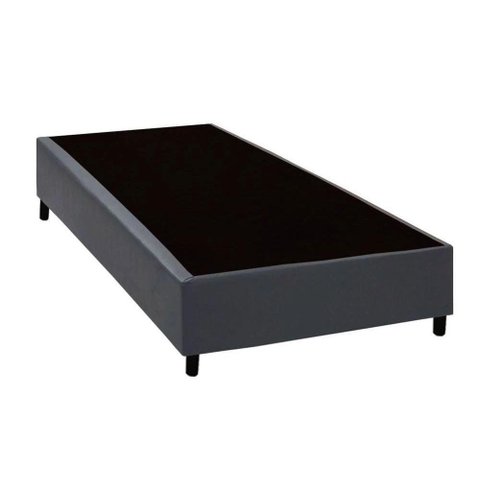 Cama Box Solteiro Suede Premium Santo Box 40x78x188:cinza