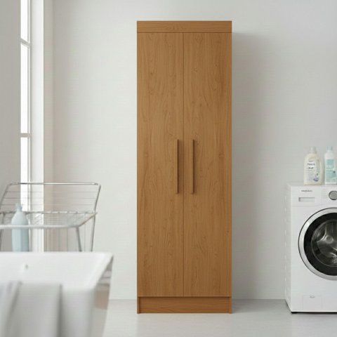 Multiuso Lavanderia Lirio Mdf 2 Portas e 4 Prateleiras Moderna Mobília