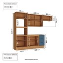Ver imagem 5 de Cozinha Compacta Planejada 4 Peças 1 Paneleiro Torre Quente 2 Aéreos 1 Balcão Soho CabeCasa MadeiraOriginals Azul/Freijó