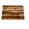 Kit 2 Tábuas Teca 60x40x4cm Prancha Estação Abrir Massas Frios Pães Buffet - 4