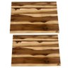 Kit 2 Tábuas Teca 60x40x4cm Prancha Estação Abrir Massas Frios Pães Buffet - 1