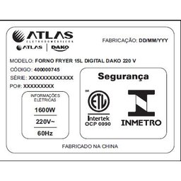 Forno Dako Fryer Analógico 15 Litros 220v - 8