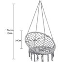 Ver imagem 2 de Rede Cadeira Balanço Suspensa Teto Algodao Confortavel Decoraçao Jardim Casa Quintal Varanda Area La