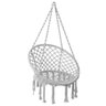 Rede Cadeira Balanço Suspensa Teto Algodao Confortavel Decoraçao Jardim Casa Quintal Varanda Area La - 4