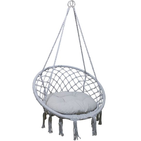 Rede Cadeira Balanço Suspensa Teto Algodao Confortavel Decoraçao Jardim Casa Quintal Varanda Area La